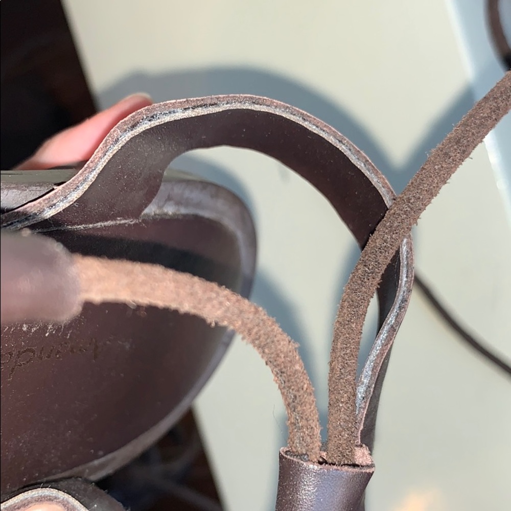 Amanda Smith Dark Brown Leather Gladiator Sandals *2 for $5* - Picture 8 of 12